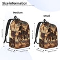 thumbnail image 2 of Vsdgher Western Skeleton Cowboy Horse Print Canvas Backpack Travel Rucksack Unisex Knapsack 15.7/17.7Inch Laptop Backpack for Work,College -Medium, 2 of 5