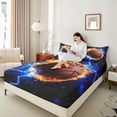 thumbnail image 4 of Castle Fairy Basketball Sport Twin Sheet Sets for Female Men,Flame Lightning Bedding, 4 of 7