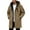 Khaki, variant on Men's Winter Coat Long Winter Thickened Lined Outdoor Sports Jacket With Hood Warm Work Coat Couples