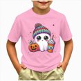 thumbnail image 2 of TOWED22 Girls Boys Halloween Shirt Funny Halloween Tshirt Graphic Tee Kids Spooky Season Fall Outfit, 2 of 5