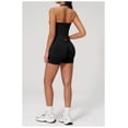thumbnail image 4 of PISONIC 2 Piece Workout Sets for Women, Seamless Halter Tank Top and V Scrunch Butt Lifting High Waist Shorts Gym Set, 4 of 6