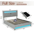 thumbnail image 4 of Anpoo Modern Wood Full Platform Bed Light Grey, 4 of 7
