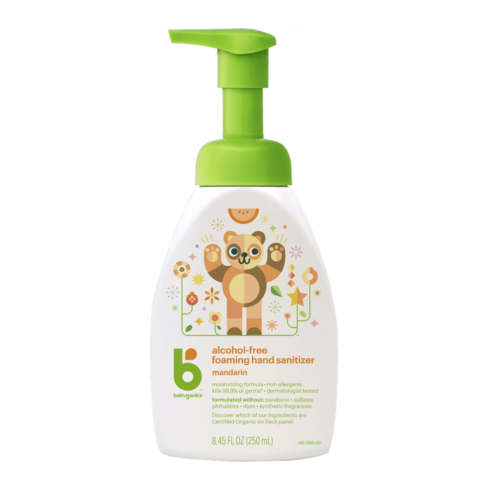 BabyGanics AlcoholFree Foaming Hand Sanitizer, Mandarin, 250 ml