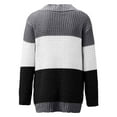 thumbnail image 6 of Winter Sweater Cardigan for Women Usmixi Sweater Cardigan for Women Loose Long Sleeve Spring Open Front Outwear Tops Fashion Color Block Knitted Coat Tops with Pocket 2025 Jacket Holiday, 6 of 7