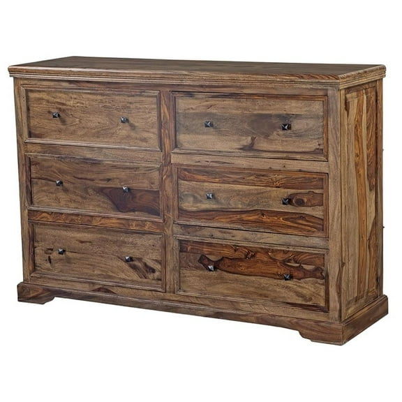 Hawthorne Collections Sante Fe Solid Sheesham Wood Dresser - Brown