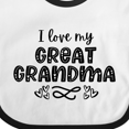 thumbnail image 4 of Inktastic I Love My Great Grandma with Hearts Boys or Girls Baby Bib, 4 of 4
