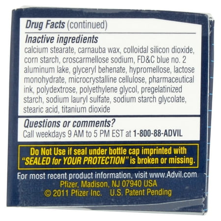 Advil PM (50 Count) Pain Reliever / Nighttime Sleep Aid Caplet, 200mg Ibuprofen, 38mg Diphenhydramine
