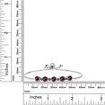 thumbnail image 2 of Gem Stone King 3.26 Ct Round Red Rhodolite Garnet Blue Diamond 925 Sterling Silver Tennis Bracelet for Women, 2 of 3
