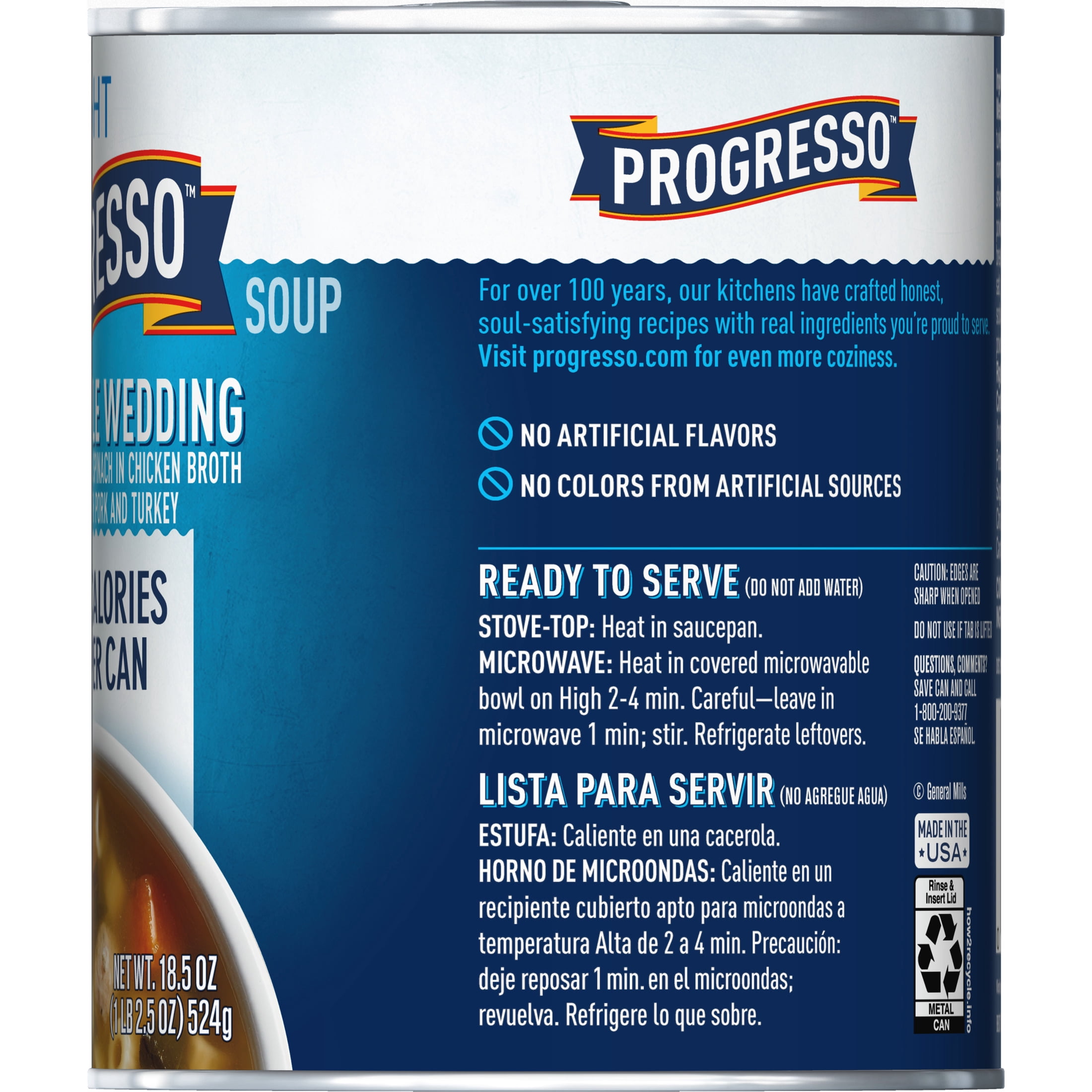 (12 pack) Progresso Light, Italian-Style Wedding Canned Soup, 18.5 oz