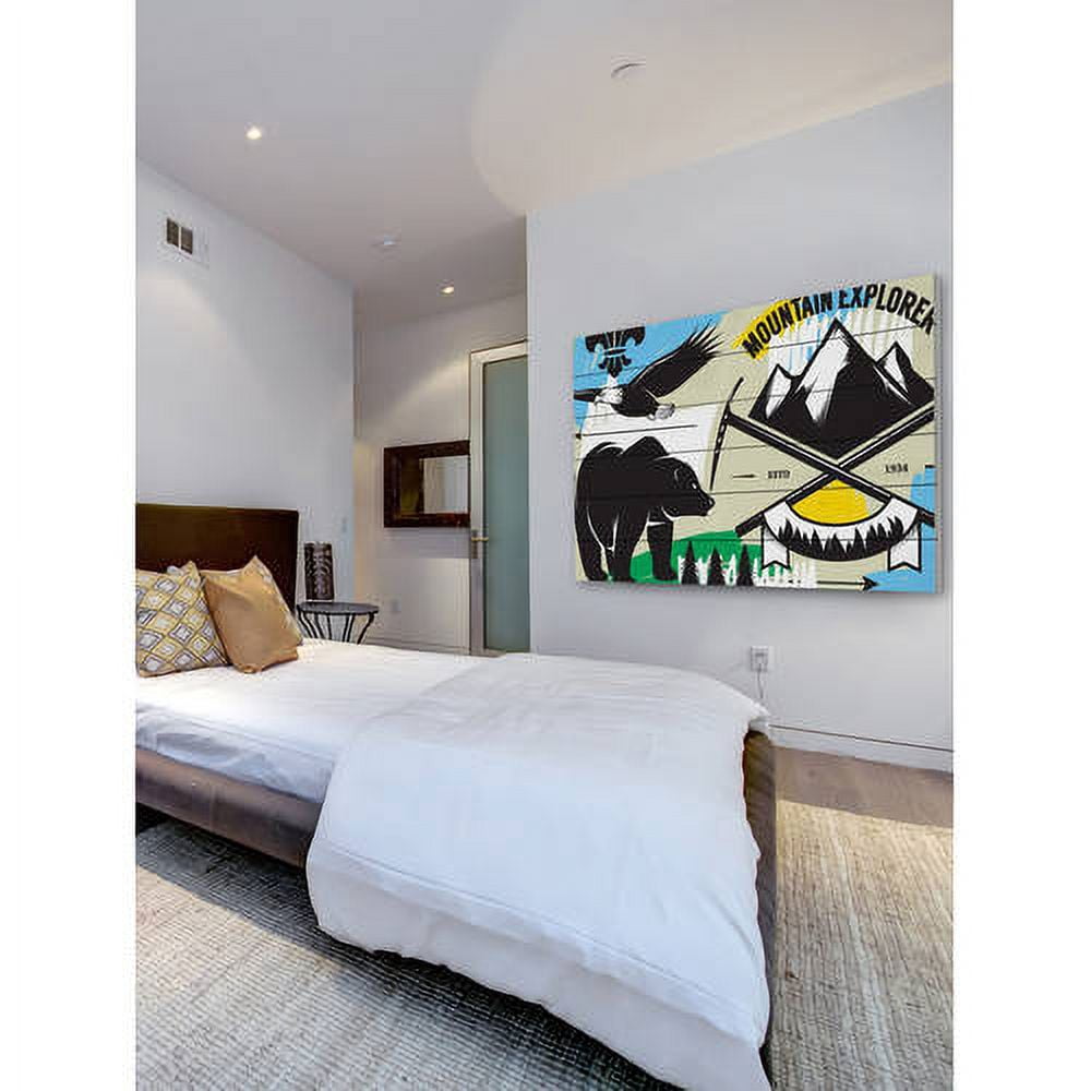 Marmont Hill "Explorer I" by Josh Ruggs Painting Print on White Wood