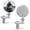 Silvery Gray, variant on Universal Motorcycle Mirrors - 3 Inch Round Folding Bar End Side Mirror Compatible with Honda, Scooter, Suzuki, Yamaha, Kawasaki, Victory and More