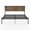 Dark Brown, variant on Furniture of America Fahr Steel Platform Bed, Queen, Dark Brown