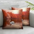 thumbnail image 3 of Chilfamy Swans Lake Trees Pillow Covers for Couch Sofa Indoor Outdoor Throw Pillow Cover 1PC Autumn Pillow Covers 24x24in, 3 of 5