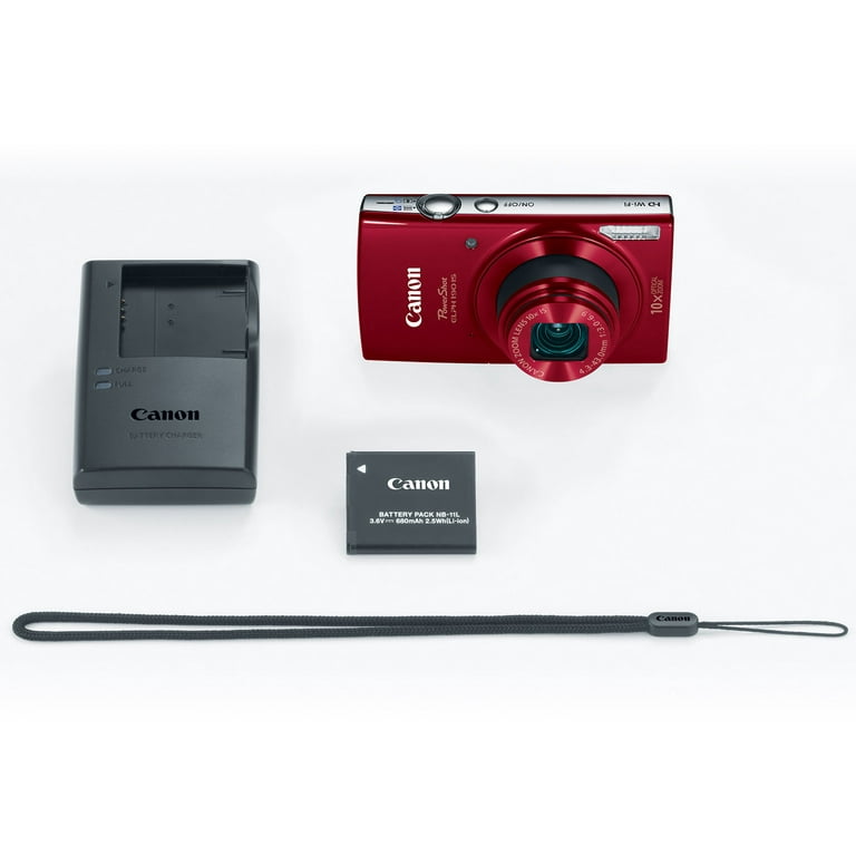 Canon PowerShot ELPH 190 IS Digital Camera (Red) Canon USA