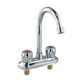 thumbnail image 3 of Bathroom Wash Basin Shower Faucet Dual Handle Deck Mounted Sink Water Mixer Tap, 3 of 8