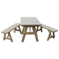 thumbnail image 5 of Yellow Pine Traditional Picnic Table with 2 Benches, 5 of 21