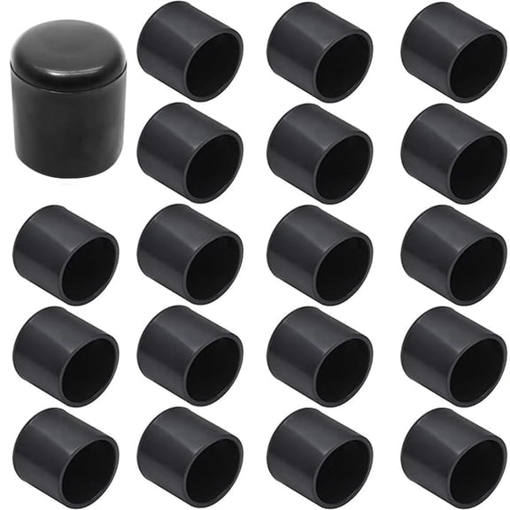 50 Pcs Black Non-Slip Leg Tips Caps,0.39 in Chair Table Leg Covers Floor Protectors,Round Chair Leg Caps for Furniture,Chair,Table
