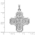thumbnail image 5 of Auriga 14K White Gold Four Way Medal Pendant for Women (L-35.75mm, W-25.7mm), 5 of 7