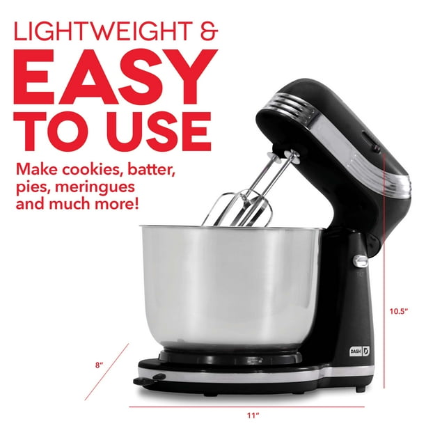 Dash Everyday Stand Mixer Compact Electric 6 Speed Stand Mixer with 3