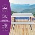 thumbnail image 6 of Dextrus Picnic Table Bench Set 6 ft Outdoor Camping with Umbrella Hole, Light Gray, 6 of 6