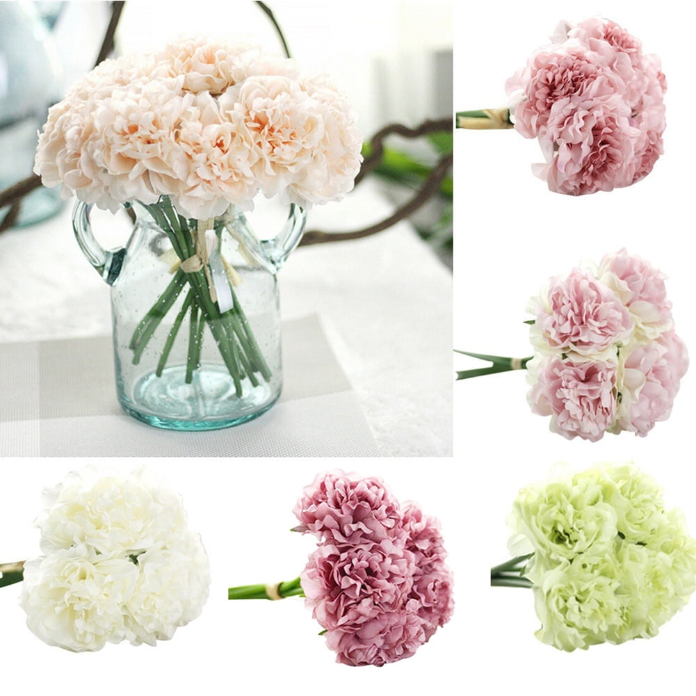1-Bouquet Artificial Fake Peony Silk Flower Bridal Hydrangea Wedding Party Decor 1-Bouquet Artificial Fake Peony Silk Flower Bridal Hydrangea Wedding Party Decor