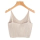 thumbnail image 1 of Guardurnaity Top corto de punto para mujer a la moda, Tops cortos sin mangas de algodón, lencería, ropa interior, ropa de calle, chaleco, camiseta Prendas para la parte del cuerpo albaricoque Guardurnaity AP000157-04B, 1 of 6