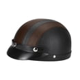 thumbnail image 4 of Casco de Bicicleta PU Cuero Absorción de Choque Transpirable Casco de Patineta Portátil de Verano para Motos para Patinar Bicicleta de Montaña Marrón negro, 4 of 8