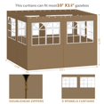 thumbnail image 4 of Cortinas de privacidad Gazebo Aonear de 10 pies x 12 pies con ventanas de PVC, 4 of 6
