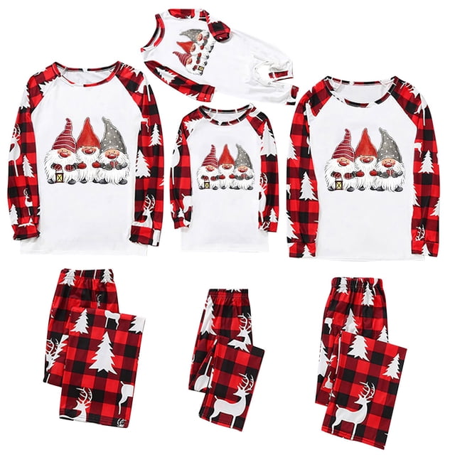 Ensembles de Pyjama de Famille Noël Ensembles de Pyjama de Noël pour Famille Blouse Imprimée + Pantalons Ensemble de Pyjamas Assortis pour Famille Pyjamas Assortis pour Famille Noël
