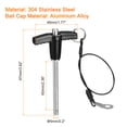 thumbnail image 2 of Unique Bargains T Handle Lock Pins, 13/64' Pin Dia. 2-23/64' Usage Length Stainless Steel Push-Button Quick Release Pin, 2 of 5