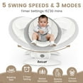 thumbnail image 5 of Zoicay Baby Swing, Baby Rocker Stationary Seat Infants Swing 3-IN-1 Design,  Motion Detection, 5 Speeds & 3 Modes,12 Melodies & Bluetooth Music, White, 5 of 13