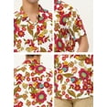 thumbnail image 6 of INSPIRE CHIC Men's Printed Button Down Short Sleeves Hawaiian Color Block Shirts, 6 of 6