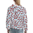 thumbnail image 7 of Lsque Flowers and Lady Bugs Pattern Casual Women's Hoodie,Hooded Sweatshirt with Kangaroo Pocket,Pullover Hoodie with Eye-catching Drawstrings-Large, 7 of 7