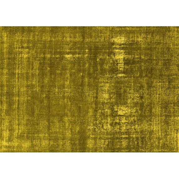 Ahgly Company Indoor Rectangle Oriental Yellow Industrial Area Rugs, 8' x 10'