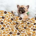 thumbnail image 3 of Disketp Coffee Bun Hot Dog Dog Blanket/Bed Cover for Dogs and Cats,Puppy Essentials-Medium, 3 of 8