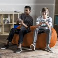 thumbnail image 4 of Jaxx Sofa Saxx 4 Foot Lounger Bean Bag with Microsuede Cover, Mandarin, 4 of 6