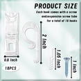 thumbnail image 2 of Binxus 18 Sets Roller Shade Clear Safety Chain and Cord Guide Fixation Hook P Clip Blind Cord Holder Fixation Hook Fixation Hook for Bead Chain for Roller Blinds (Clear), 2 of 7