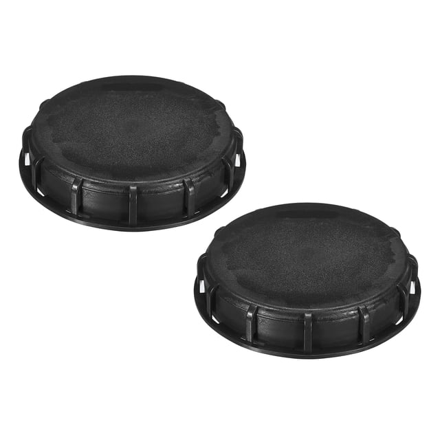 Cubierta de tapa IBC Uxcell 6.5", 2 paquetes de tapa de tanque IBC, ajuste de plástico para almacenamiento de agua líquida, negro