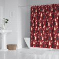 thumbnail image 2 of Red Christmas Tree Pattern Shower Curtain 72"x72" ,Bathroom Decorative Shower Curtains Set with 12 Hooks,Modern Waterproof Washable Shower Curtain, 2 of 6