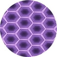thumbnail image 1 of Ahgly Company Machine Washable Indoor Round Transitional Purple Amethyst Purple Area Rugs, 3' Round, 1 of 7