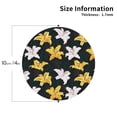 thumbnail image 2 of Picia Lilies Flowers Printed Leather Coasters for Drinks, 4" Drink Coasters Set of 4 for Tabletop Protection, Handmade Luxurious Home Décor and Housewarming Gift -Round Shape, 2 of 6