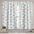 thumbnail image 2 of Ambesonne Dog Print Valance & Curtain, Funny Beagles Doing Yoga, 55"x45", Sky Blue and Pale Caramel, 2 of 7