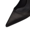 thumbnail image 2 of XYD Women Classic Slip On Pumps Stiletto Metal High Heels Pointy Closed Toe Formal Party Satin Shoes Size 11.5 Black, 2 of 4