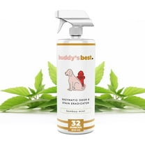 Buddy's Best Pet Odor Eliminator and Stain Remover, Pet Urine Enzyme Cleaner, Bamboo Mint, 32 fl oz