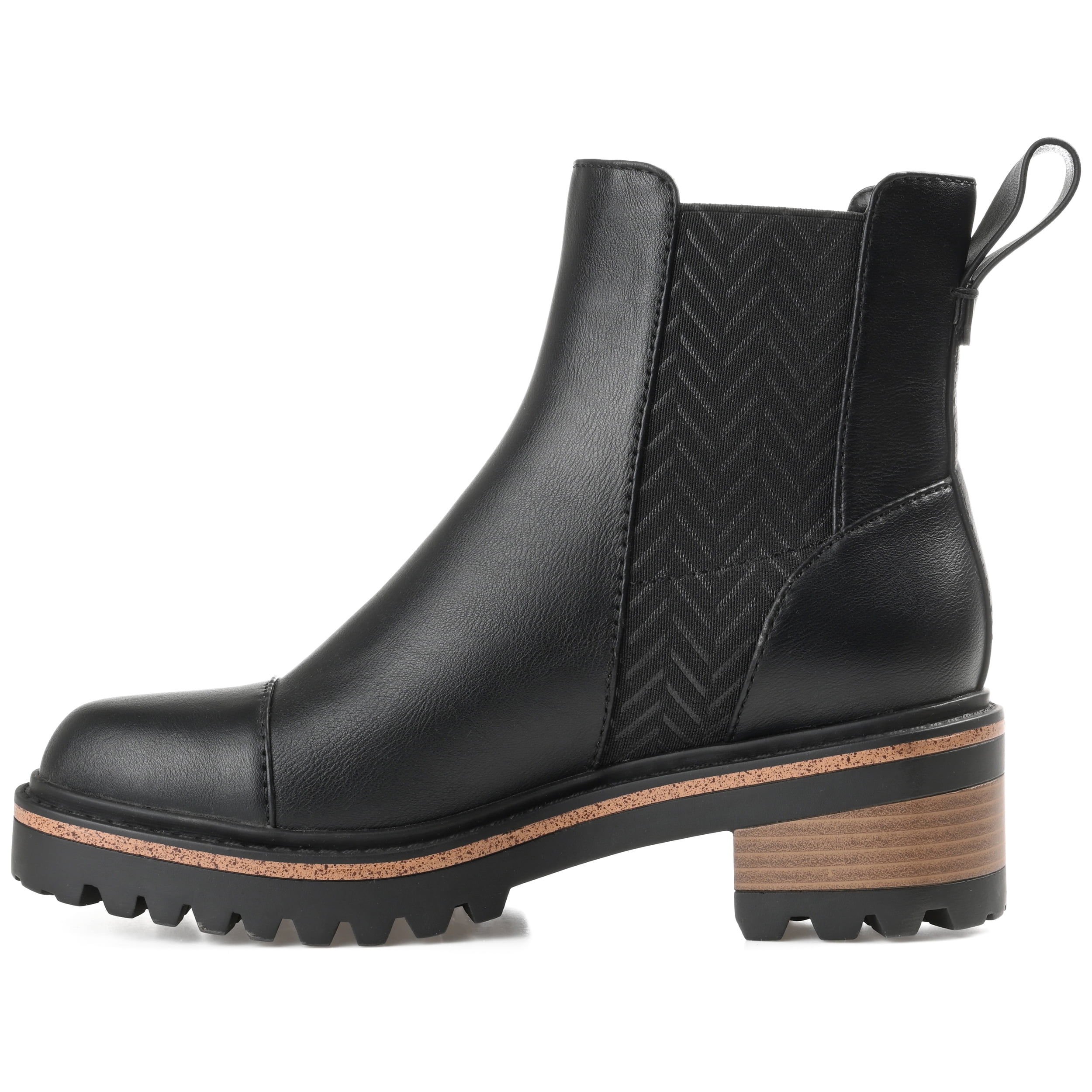 Journee Womens Mirette Pull On Stacked Heel Booties