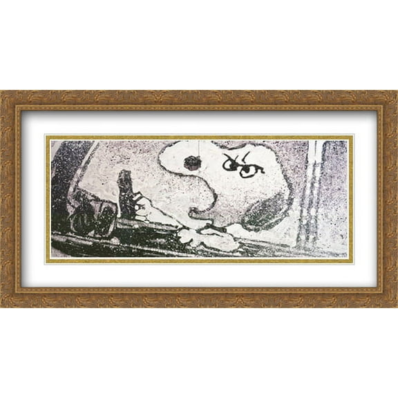Rage Rover 2x Matted 40x28 Large Gold Ornate Framed Art Print by Tom Everhart