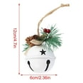 thumbnail image 2 of Clearance! Christmas Bell Crafts Christmas Gifts Baking Paint Pendant Christmas Bell Ornaments 3.1*2.4*2.4 in White, 2 of 3