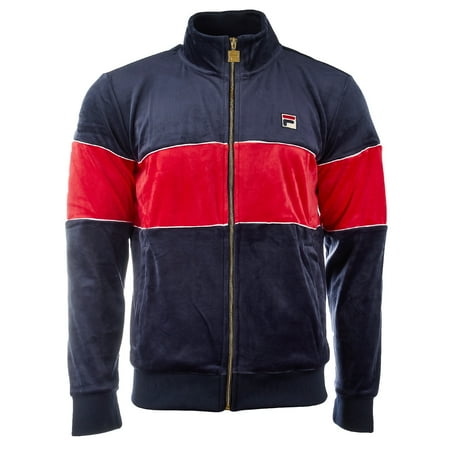 Fila Rocco Velour Jacket - Peac/Cred/Wht - Mens - M