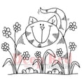 thumbnail image 2 of Deep Red Stamps Attack Cat Rubber Cling Stamp, 2 of 4