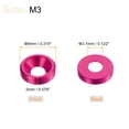 thumbnail image 2 of Unique Bargains Lot de 30 Rondelles de Comptoir M3 en Alliage d'Aluminium Anodisé, Rose, 2 of 4